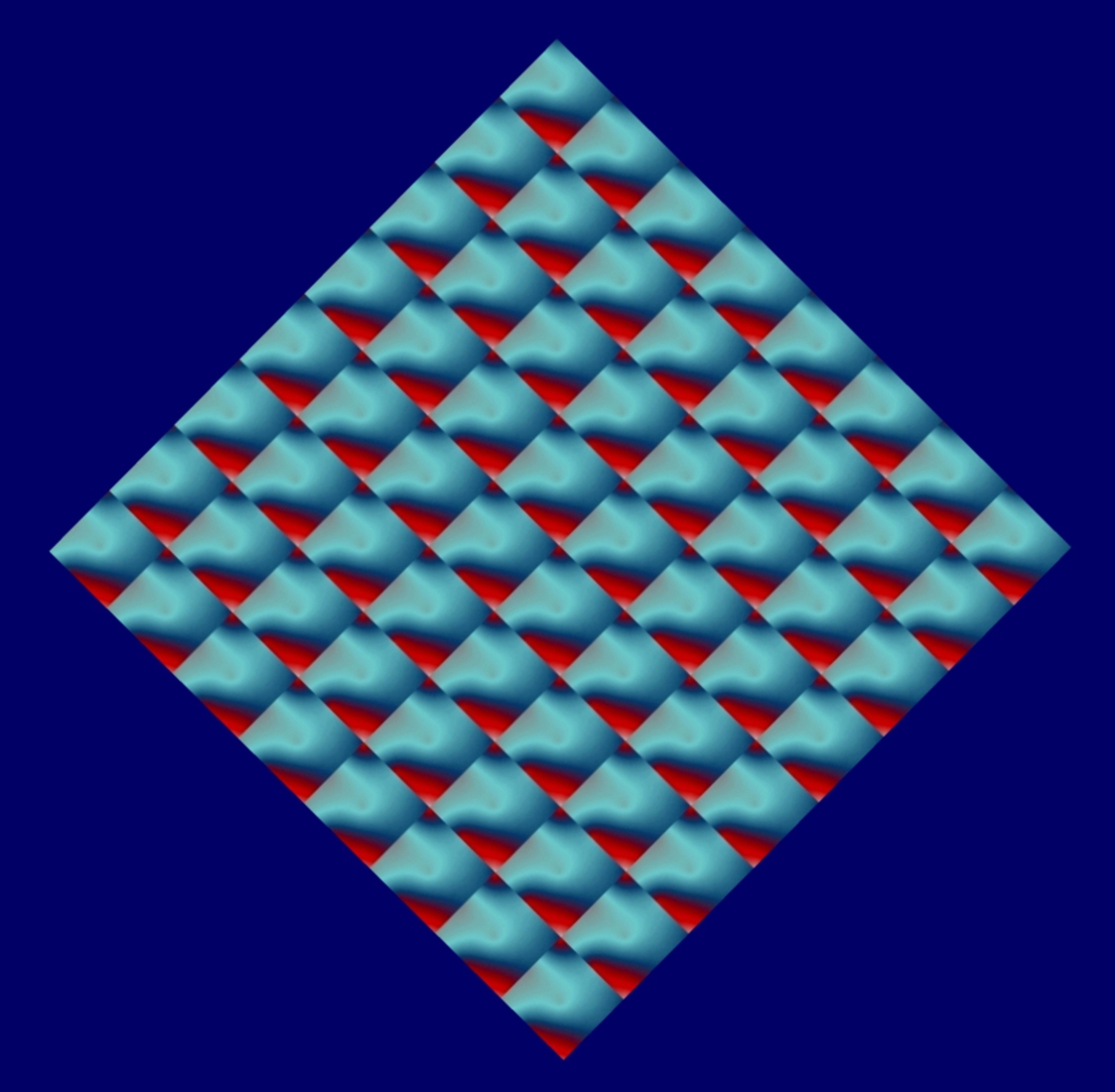 Computerkunst Driehoeksdruppel in Ruit met Optisch effect