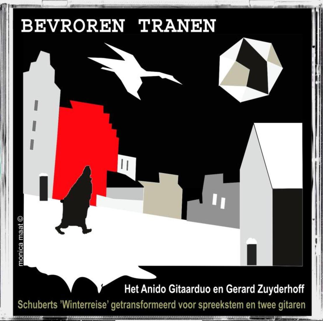CD COVER [Ontwerp] BEVROREN TRANEN -Schuberts Winterreise- door Anido Gitaarduo en Gerard Zuyderhoff [spreekstem]