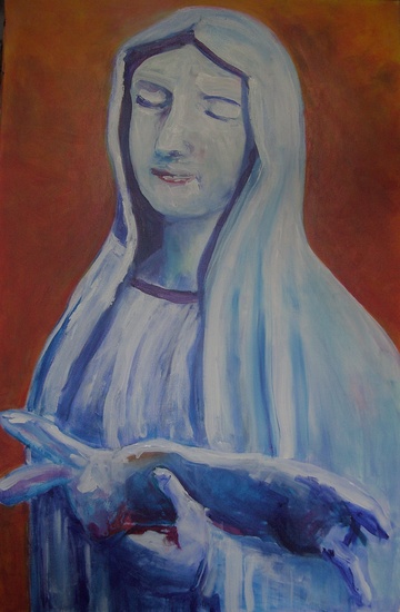 Holy Mary with rabbit