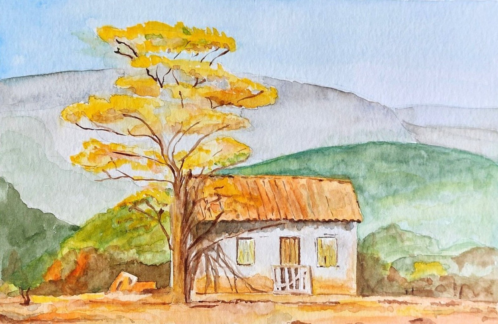 oefening in aquarel