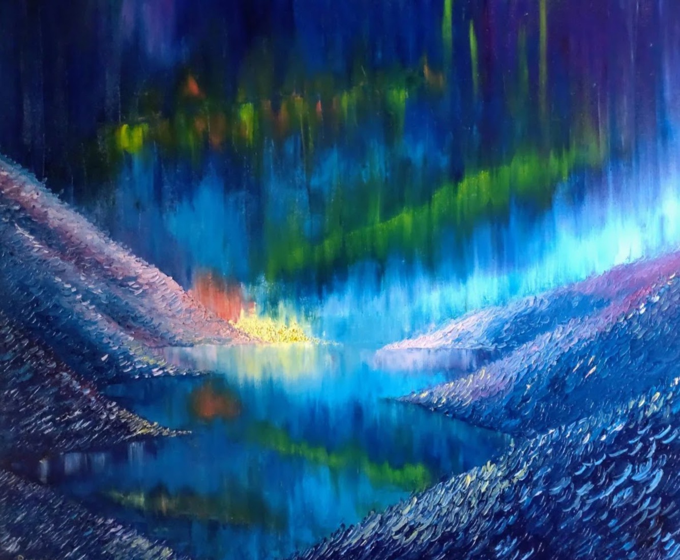 Blauw fjord