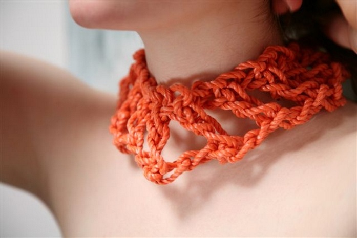 orange thick crochet crohe
