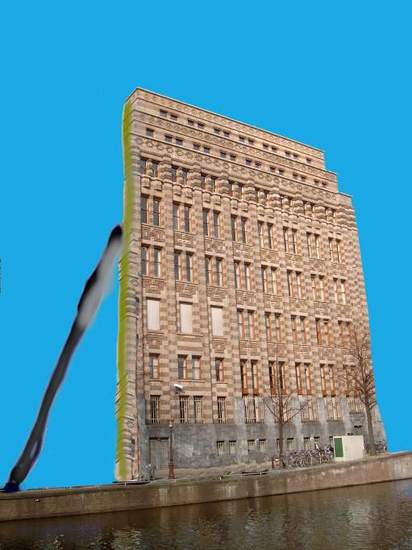 decoratief bankgebouw