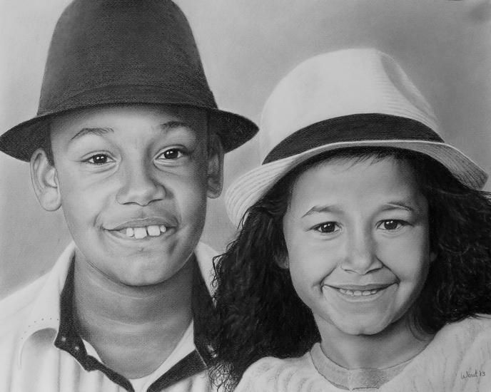 portret broer en zus2