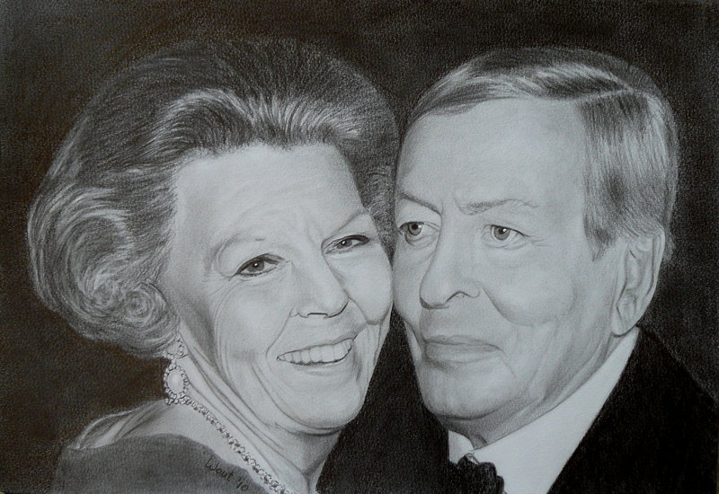 portret Beatrix en Claus