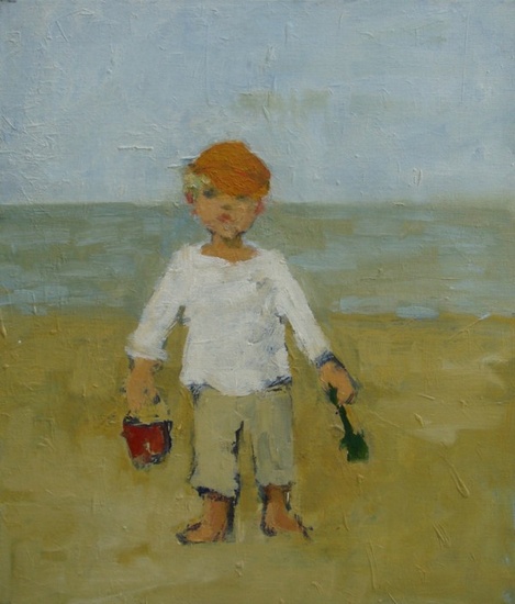 Kindje aan het strand
