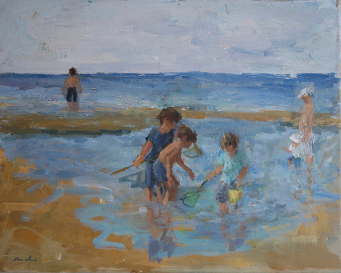 Kinderen aan het strand