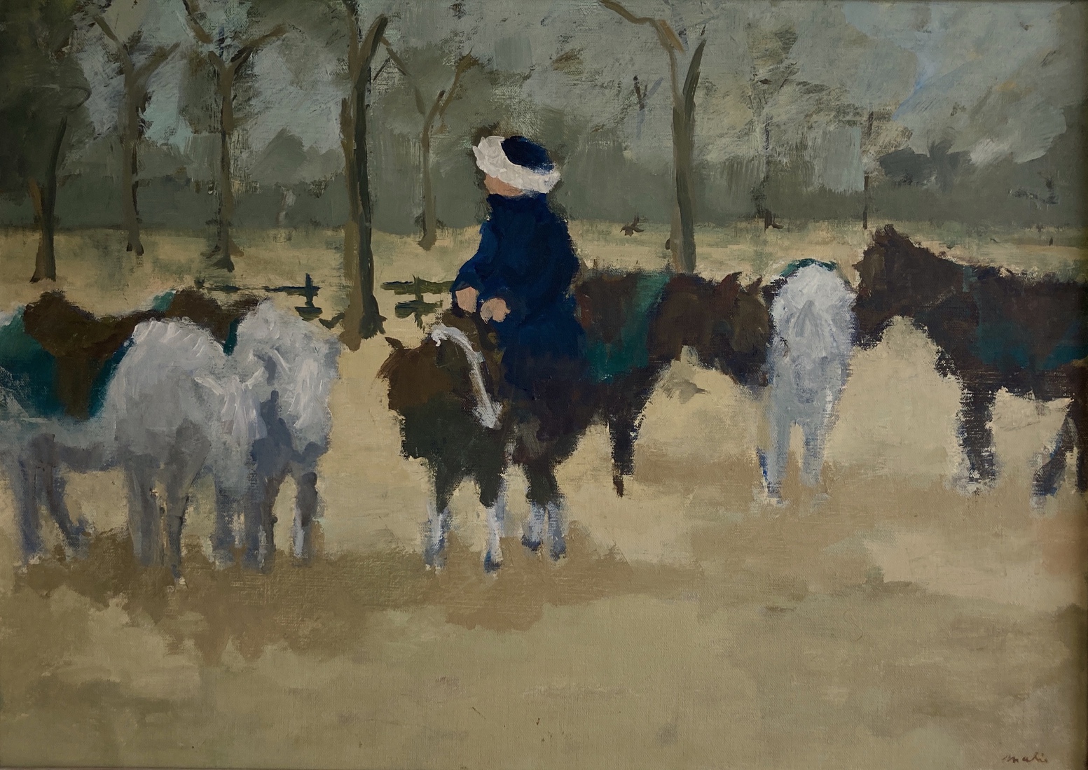 Ponyrijden in de herfst, Jardin du Luxembourg