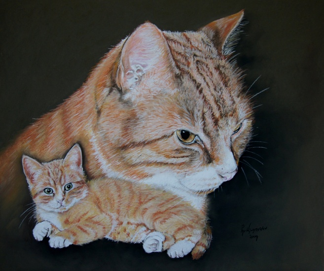 Kat en als kitten
