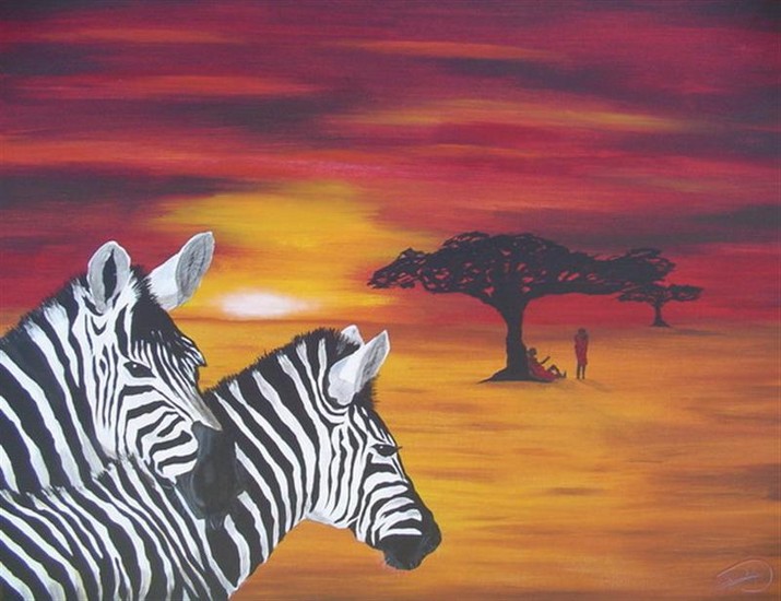 Zebra cuddle