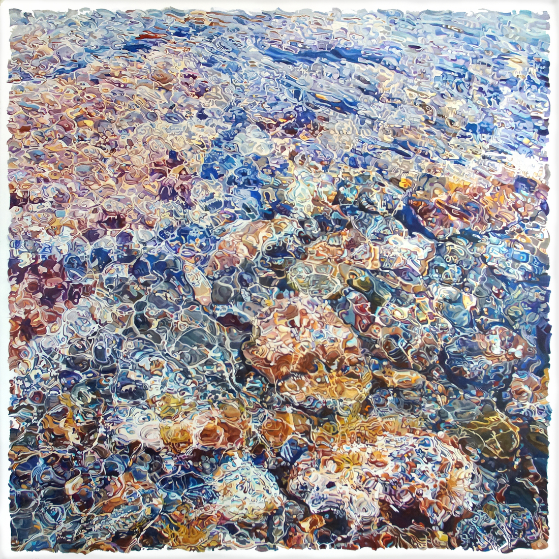 Rocky Shore in Shallow Water