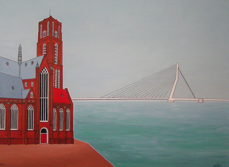 Erasmusbrug en Laurenskerk