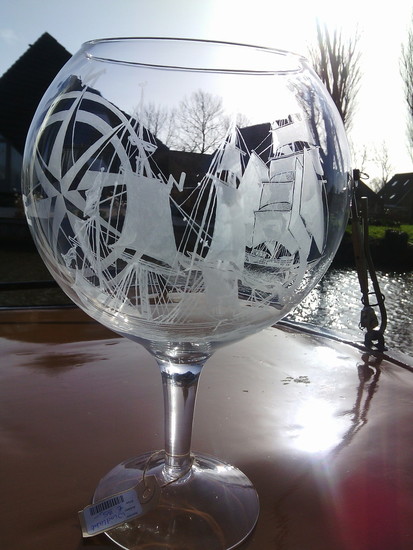 Windroos met zeilschepen