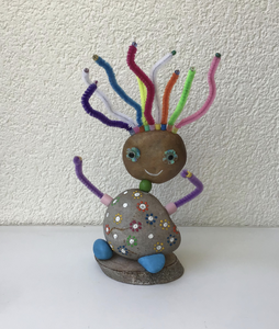 Fantasie stenen vormen beschilderd 2019