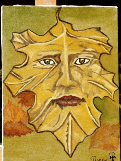 blad met gezicht