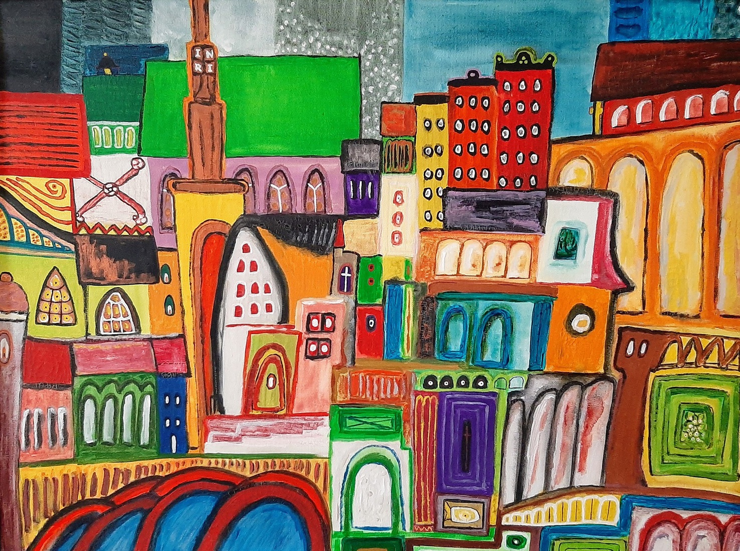 Stad van kleur en licht