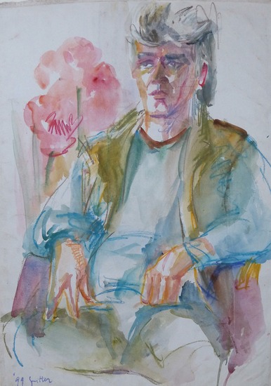 portret van schrijver/dichter Hans plomp