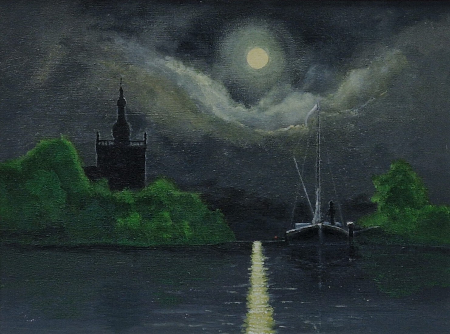 Maanverlichte Nacht bij Schiebroek