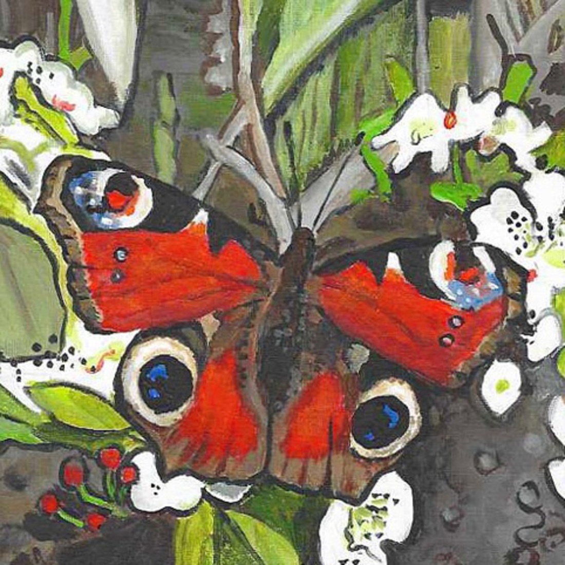 D675 Dagpauwoog vlinder