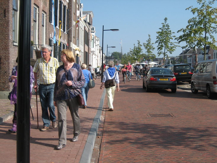 De drukte op straat
