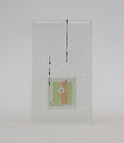 Sacha Janzee - Kapel ( Gefused glas met fototransfer van een tekening)