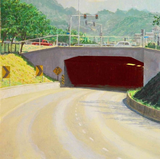 Mark Lisser - Tunnel nr. 5; deel van zesluik ( Acrylverf op board)