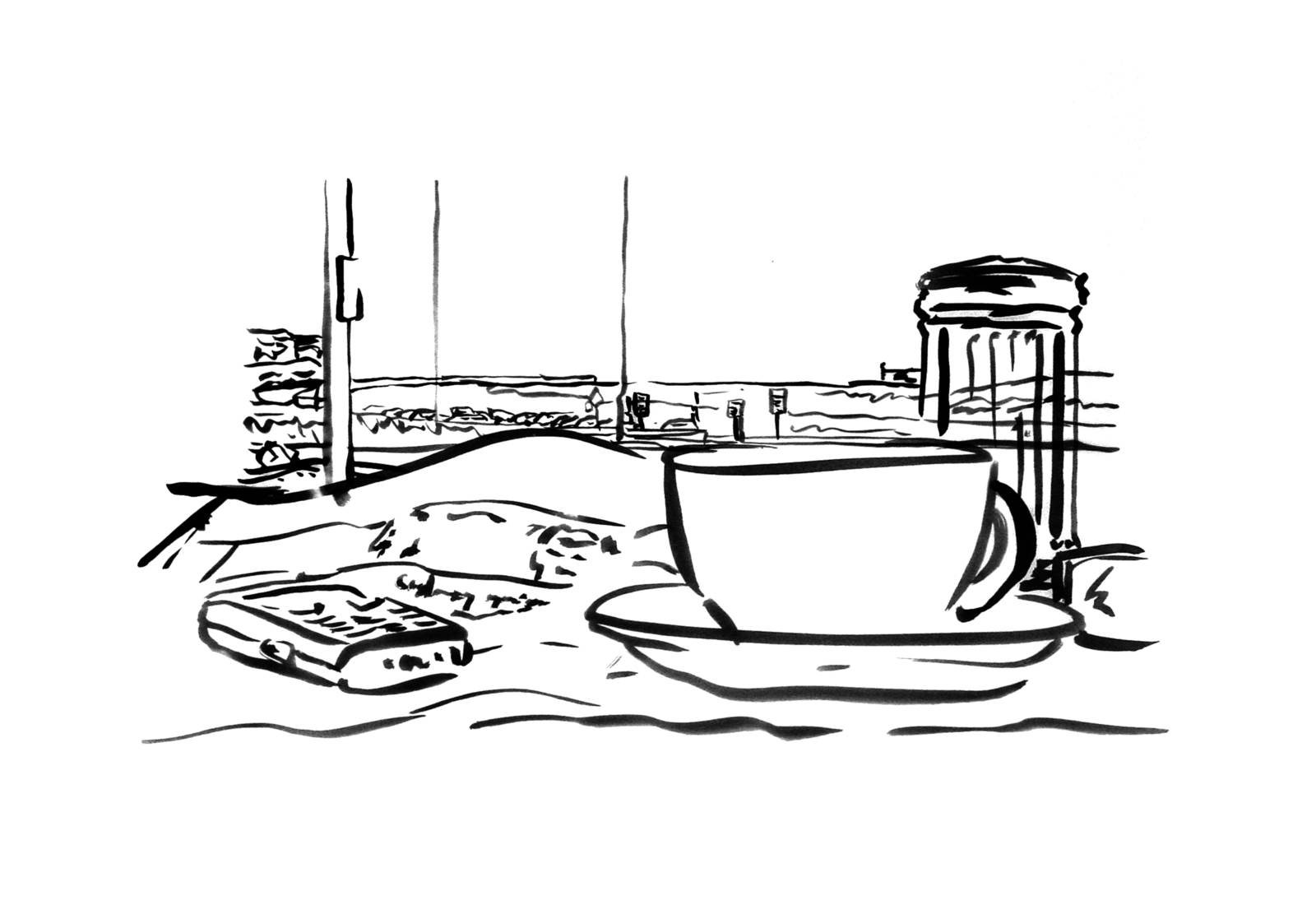 Morning Flat White sketch