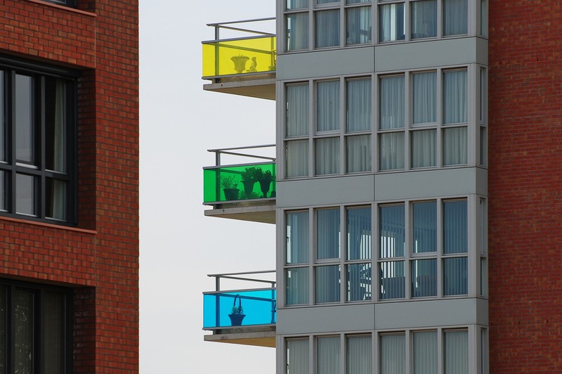 kleurige balkons