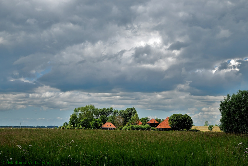 landschap met boerderij