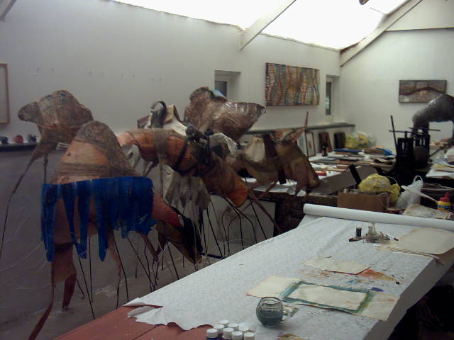 hier rusten zij na een tento