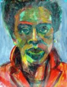 kleurrijk portret zwarte vrouw 