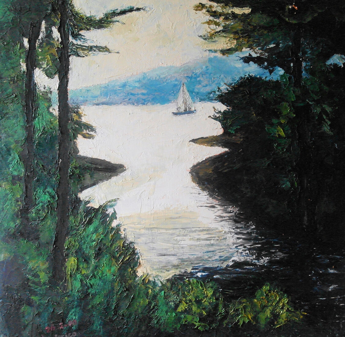 Uitzicht op het Meer – Modern Landschap vol Rust en Licht