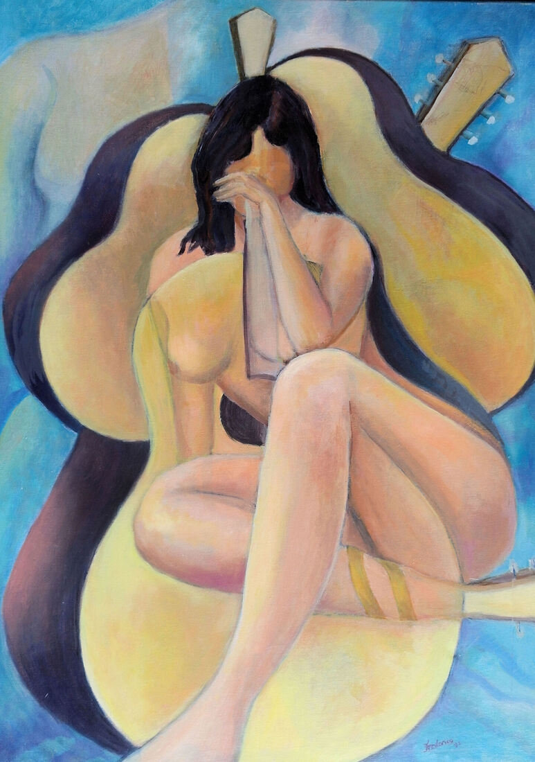 Gitaarmeisje – Harmonie van Stilte en Klank