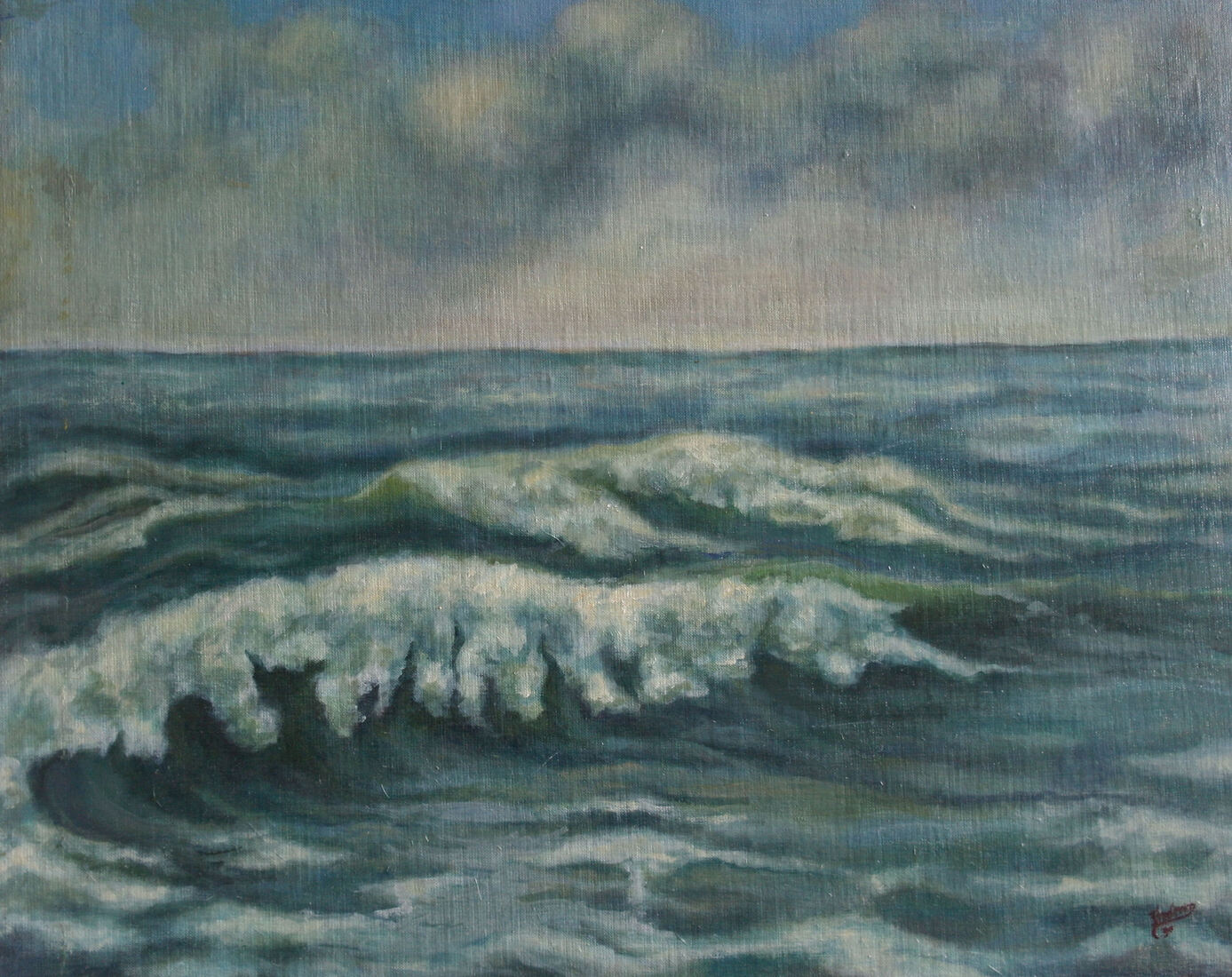 Golvende zee met Branding