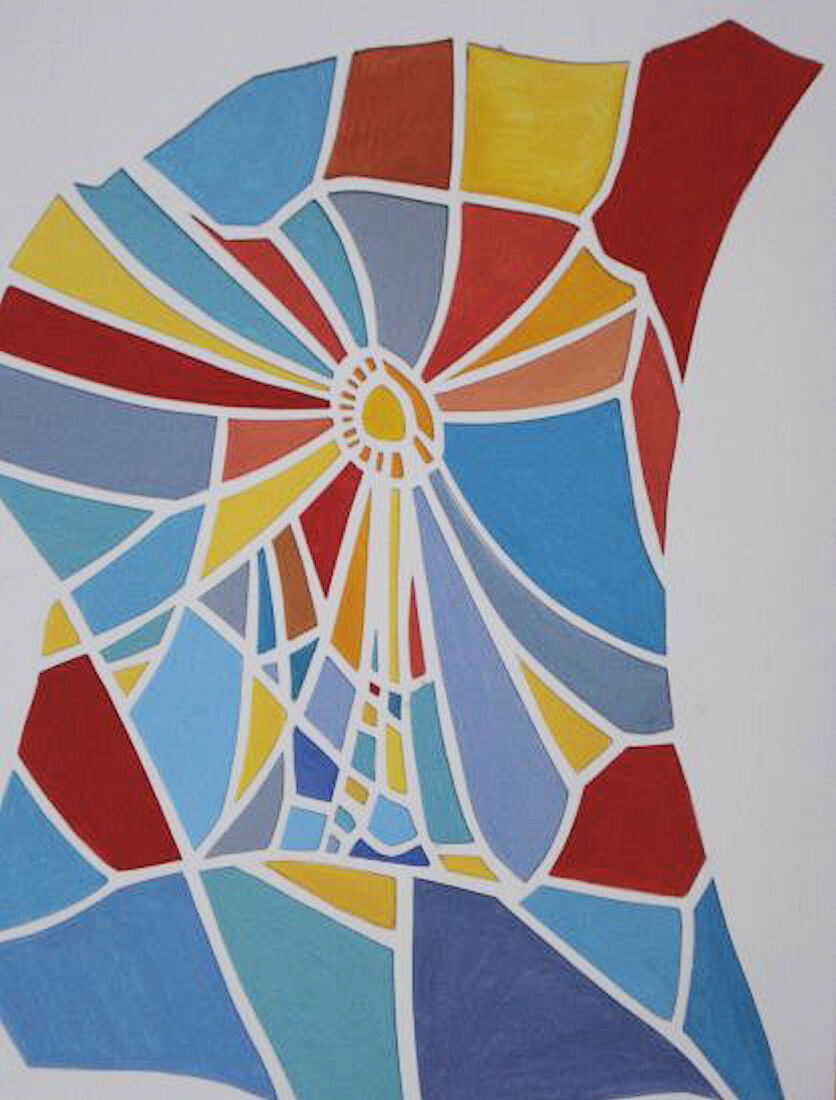 licht in het web, spinnenweb