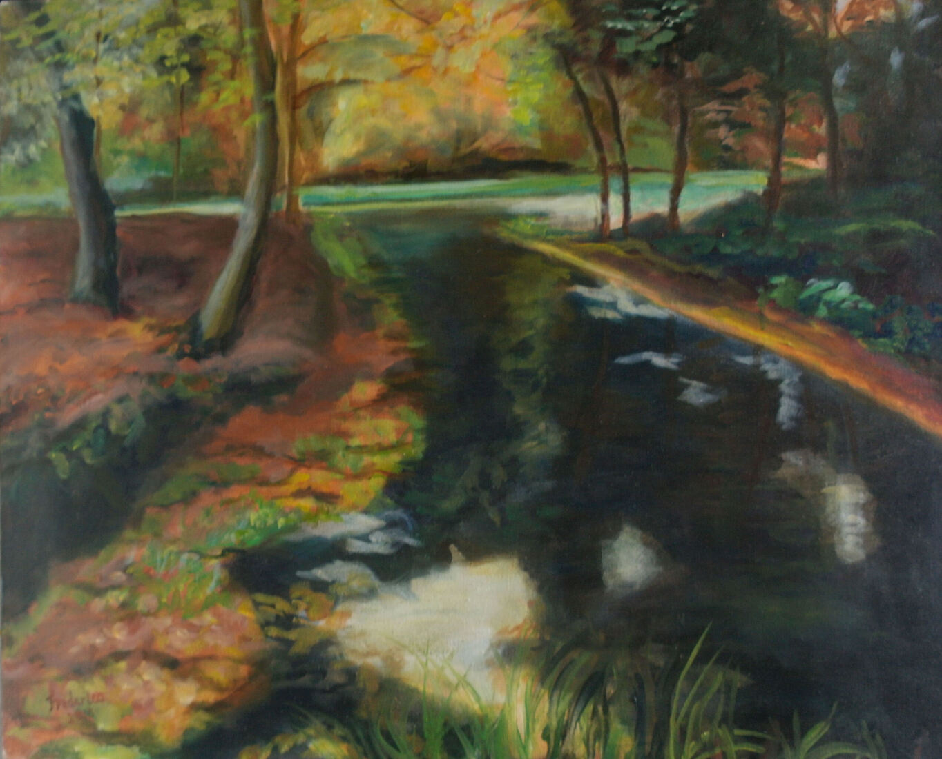 Herfstlicht in park oldenaller