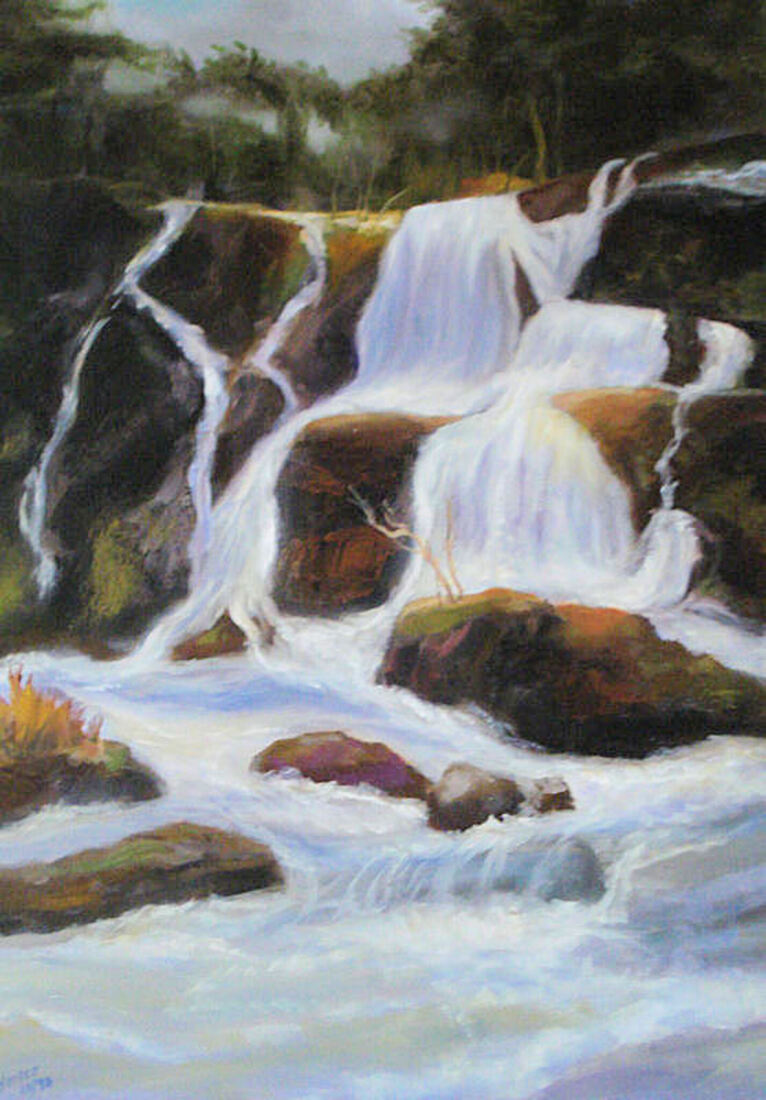 Stroom van licht en water