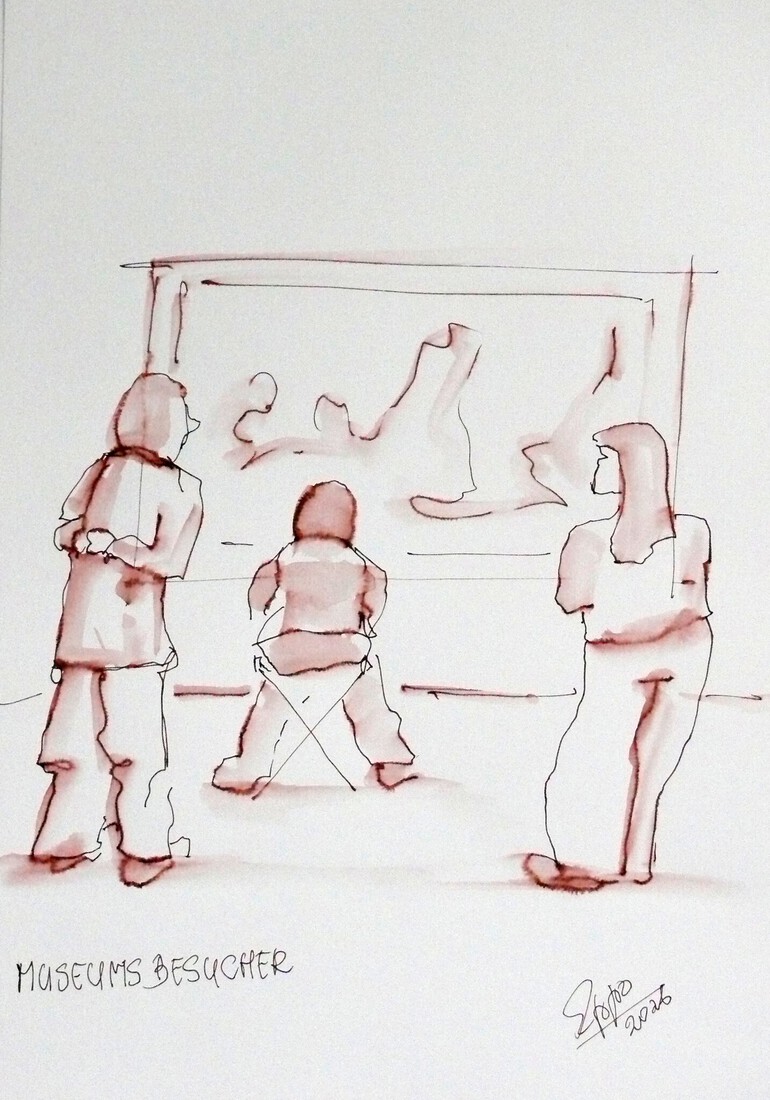 Museums bezoekers /Museumbesucher