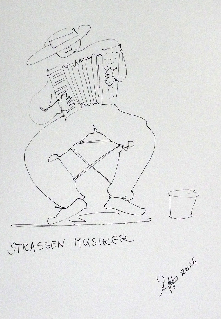 Strasse Musiker /Straatmuzikant