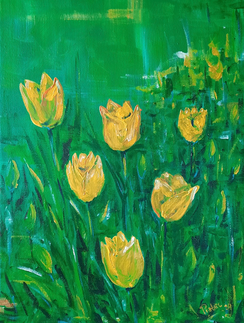 Tulpen in het veld