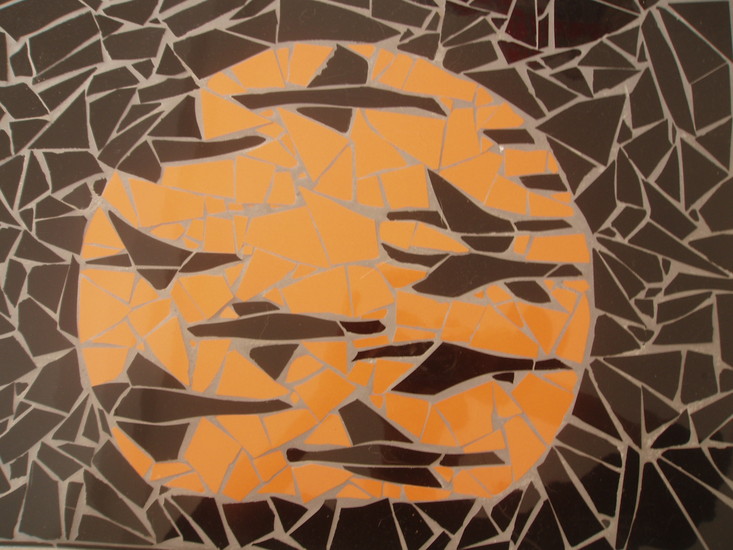 Kraanvogels in de avond.