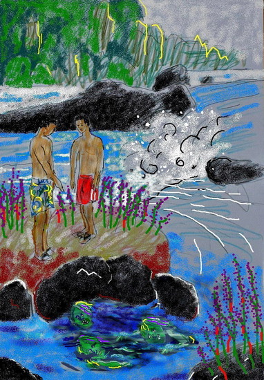 de groenkoppige watergeesten