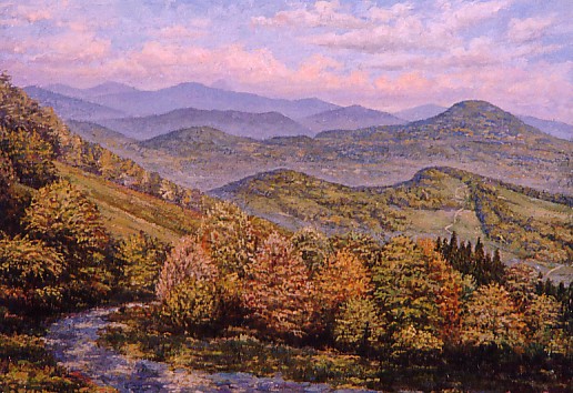 The autumn in the mountains..