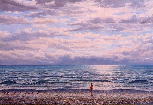 The girl and the sea.