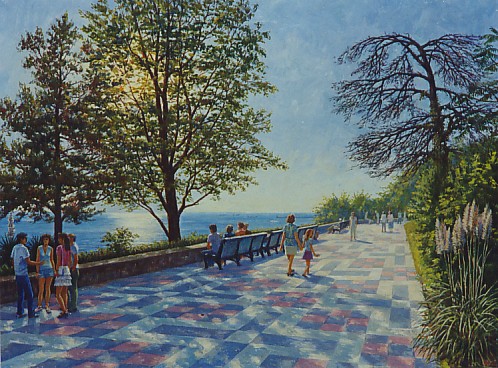 The evening on the boulevard.