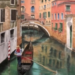 Gondola through Venice