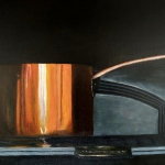 Koperen steelpan op fornuis