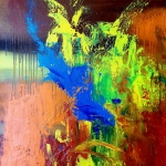 Compositie met blauw