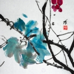 Rode druiven met groen blad