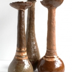 Drie bloemvazen